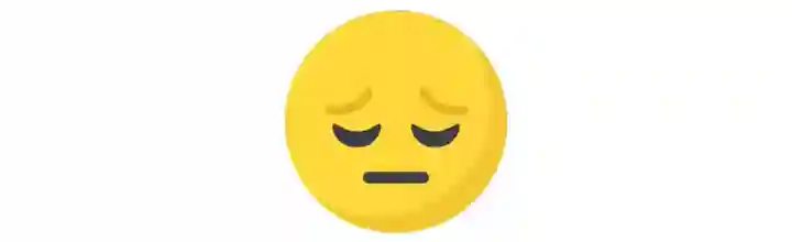 Sad face animated symbol