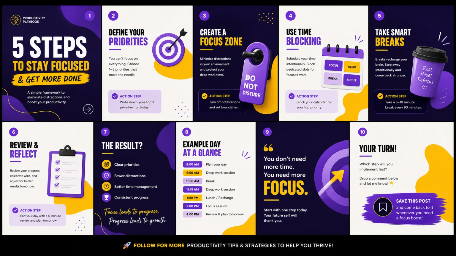 A dynamic social media carousel post design