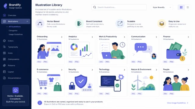 How to Build a Modular Illustration Library That Scales With Your Brand