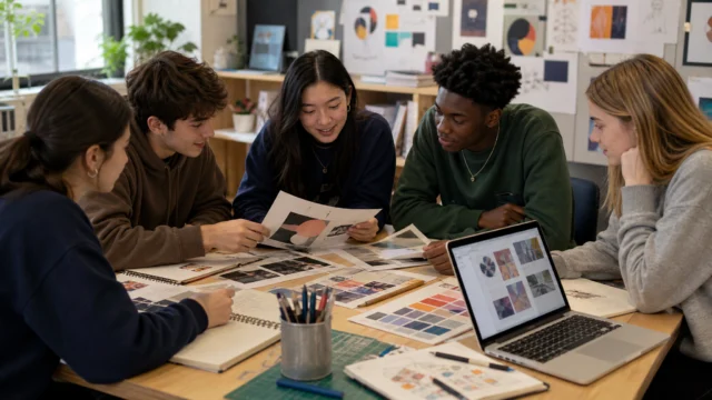 Real portfolio work gives a student design club its backbone