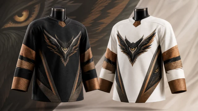 When a hockey jersey stops treating the logo like a patch